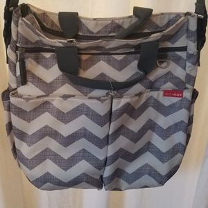 Skip Hop Grey Chevron Diaper Bag